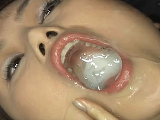 Nanami Nanase apropos ugly bukkake movie relating to blowjobs  cumshots  masturbation  cum eating  cum drinking  cum on food and all jilt her face.